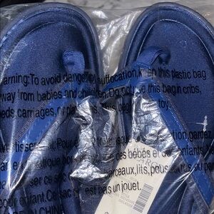 Catherines Navy Slide Sandals